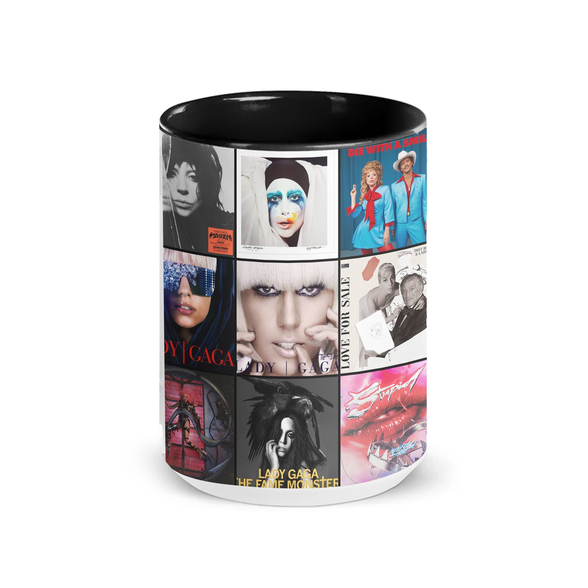 Lady Gaga Accent Mug Iconic Album Cover Collage Gift