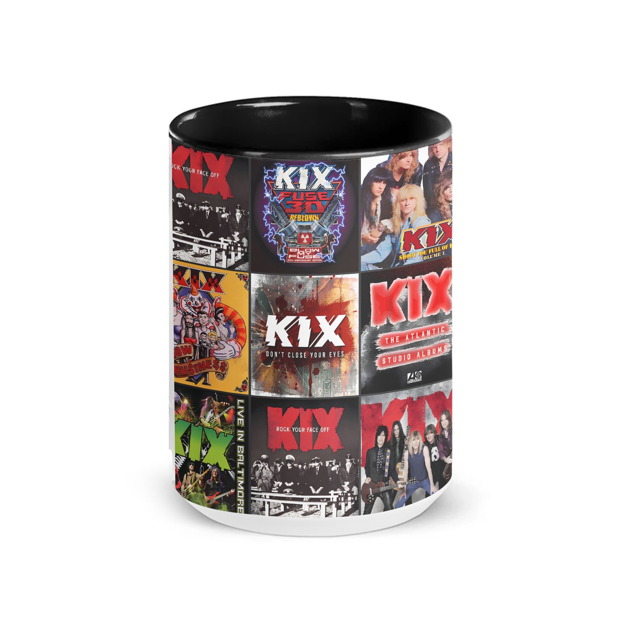 Kix Accent Mug Hard Rock Album Cover Collage Gift