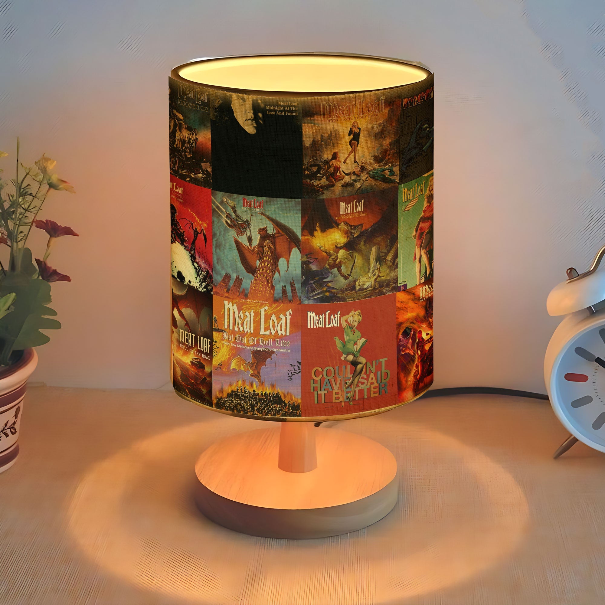 Meat Loaf Album Art Fabric Lamp Rock Opera Glow 🎤🔥
