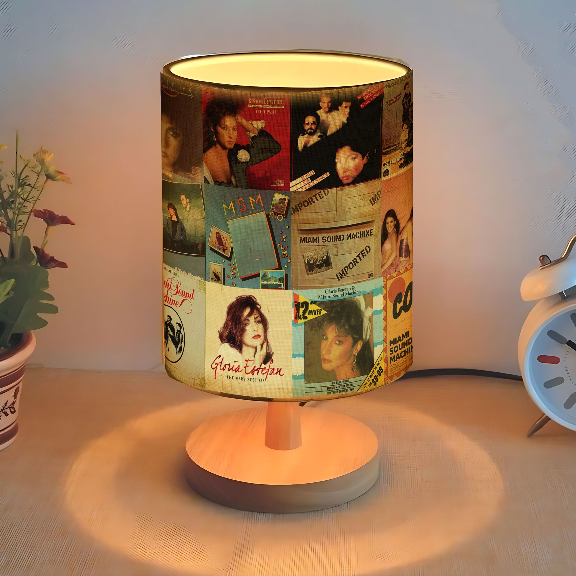 Gloria Estefan & Miami Sound Machine Albums Lamp Retro Latin Pop Table Light
