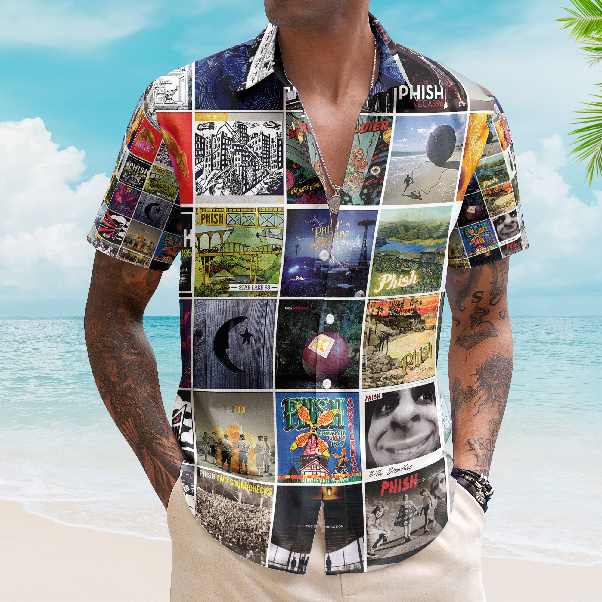 Phish Album Collage Hawaiian Shirt – Music Fan AOP Shirt