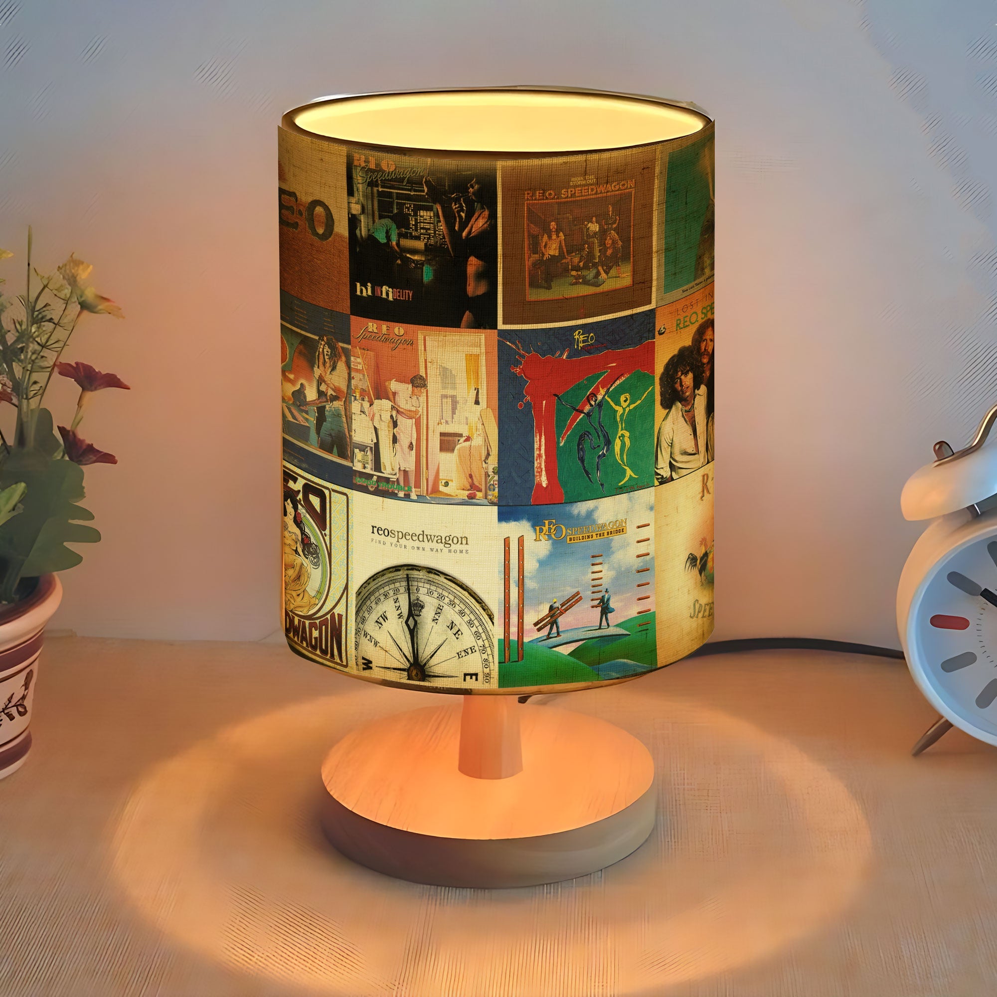 REO Speedwagon Album Art Fabric Lamp Rock Classics Collection ⚡