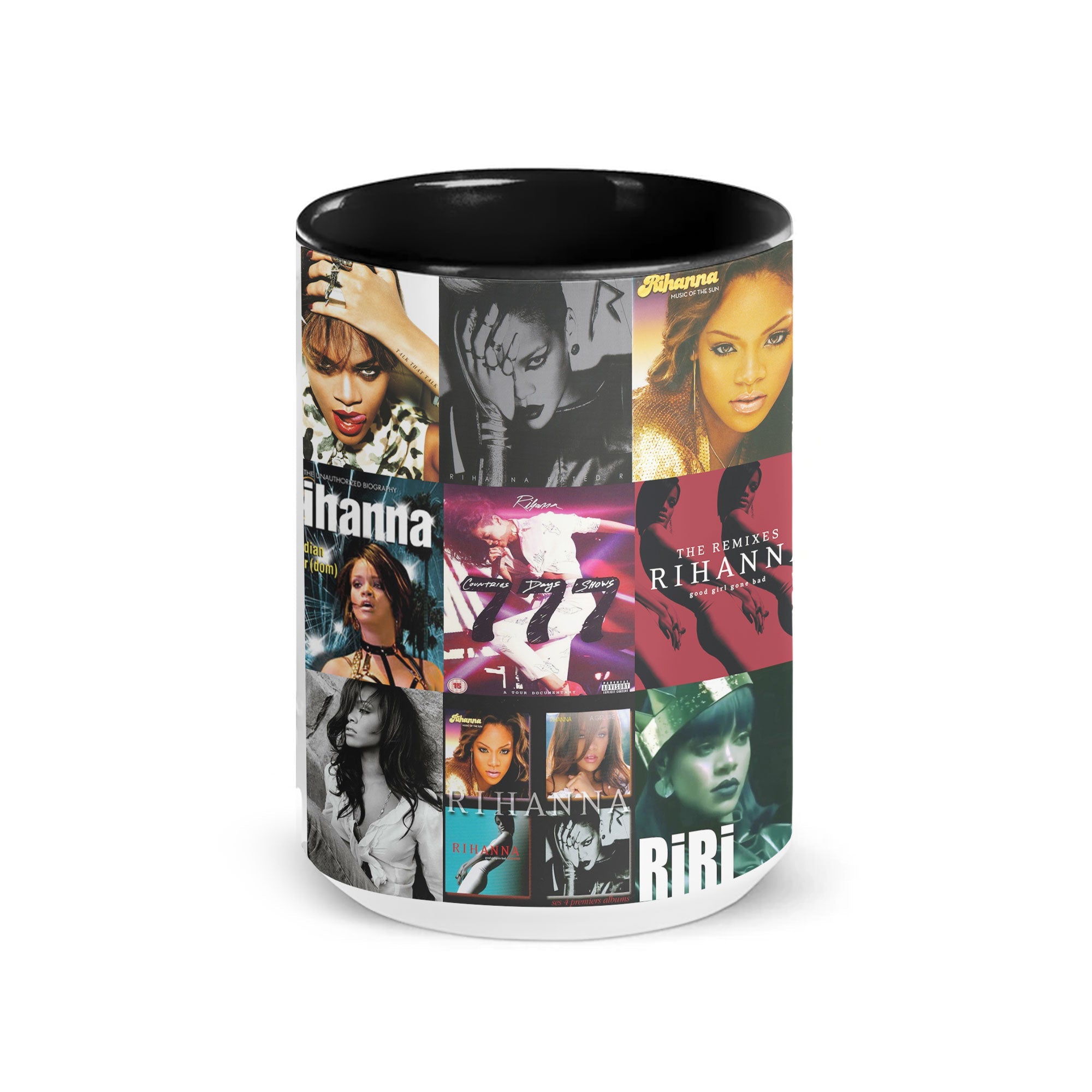 Rihanna Accent Mug Iconic Era Album Cover Collage Gift