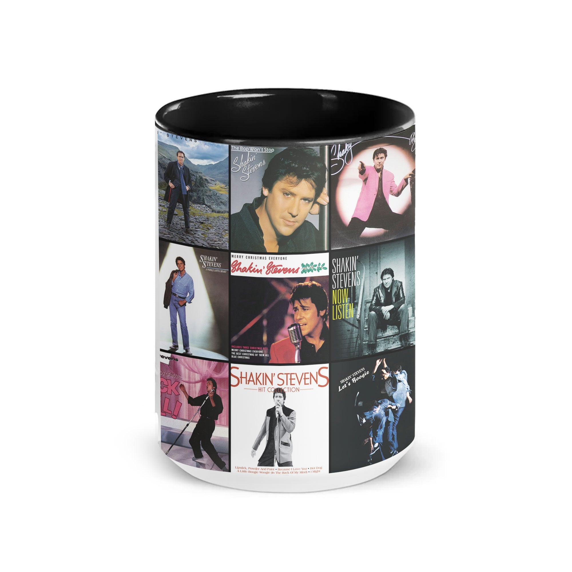 Shakin’ Stevens Accent Mug Retro Album Collage Tribute