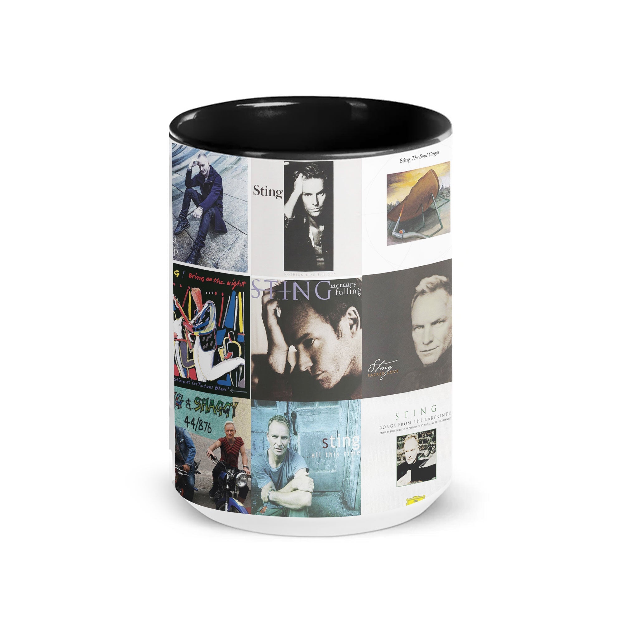 Sting Accent Mug Classic Album Cover Collage Gift for Music Lovers