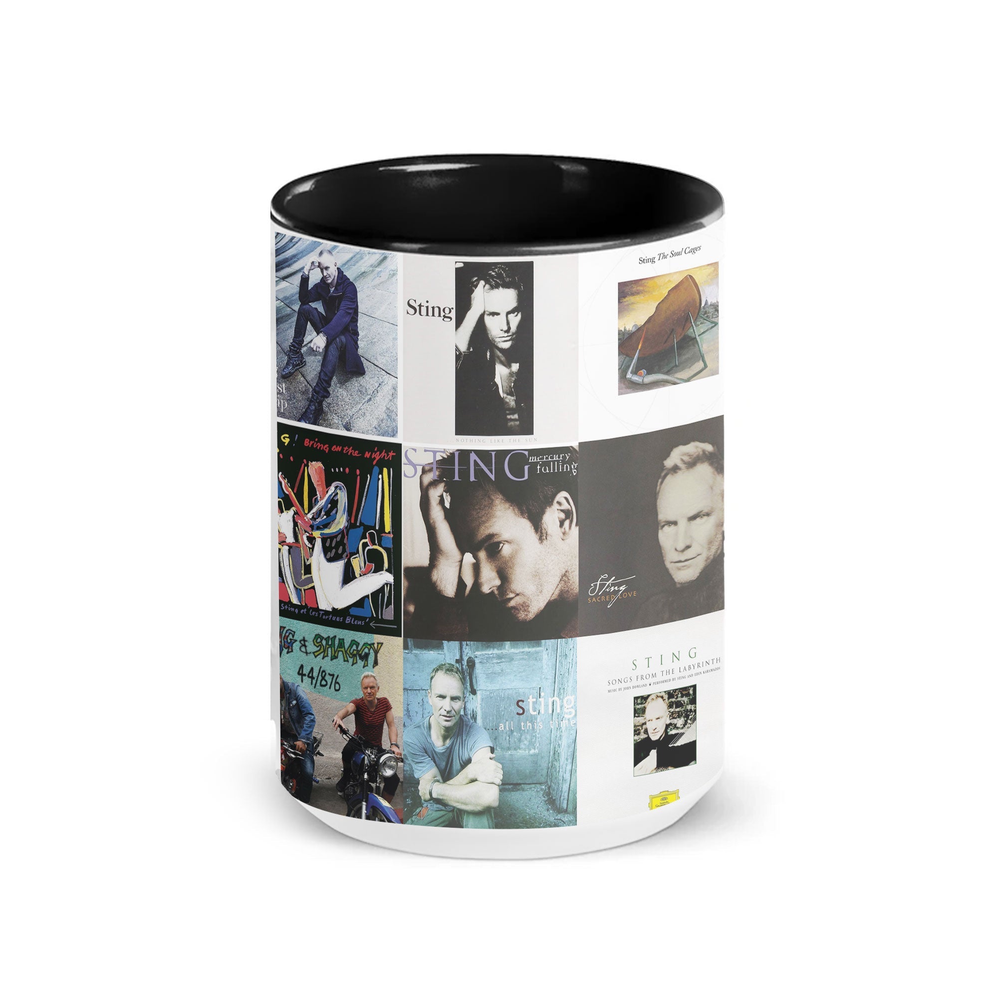 Sting Accent Mug Iconic Album Cover Collage Gift