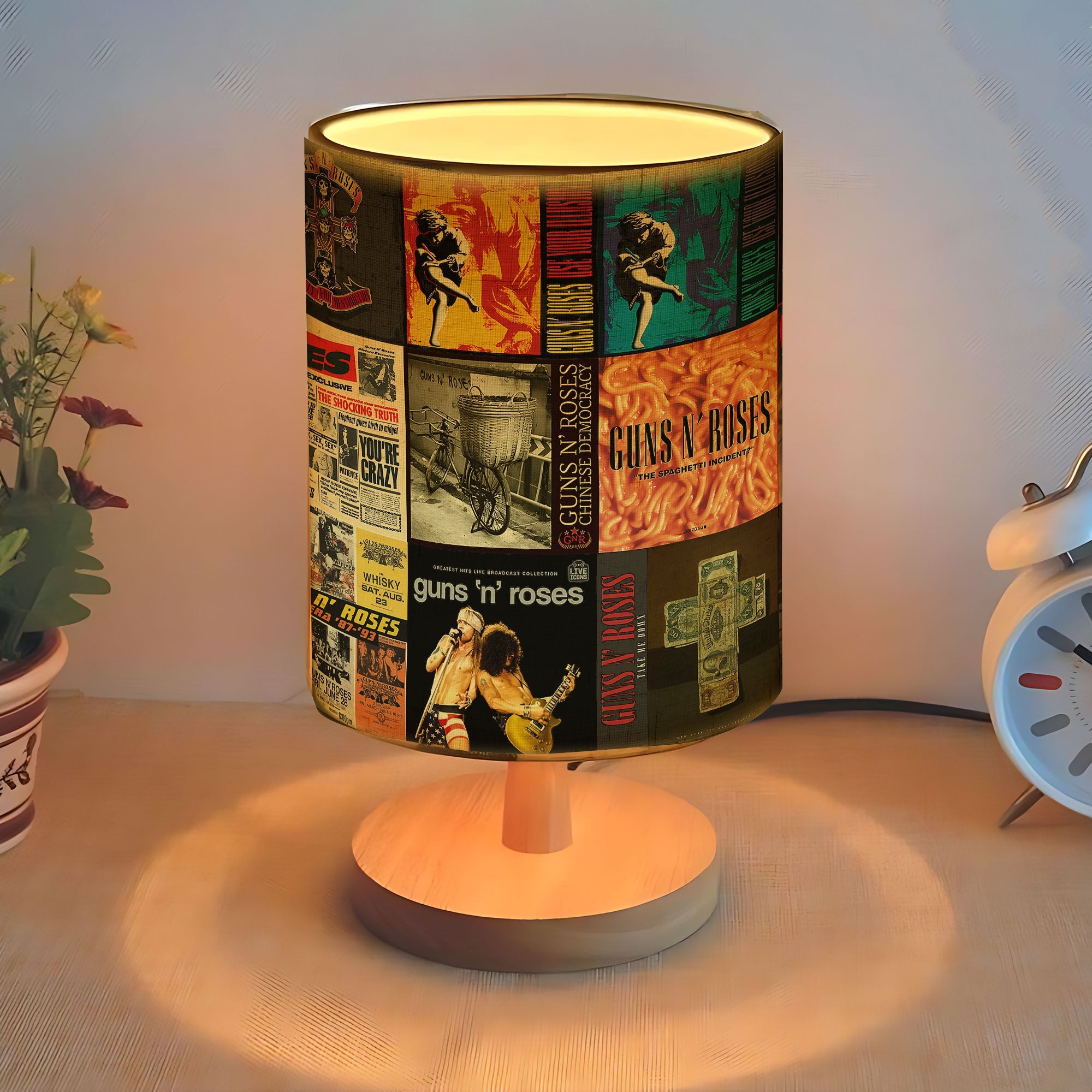Guns N’ Roses Album Cover Lamp Rock Band Music Table Light