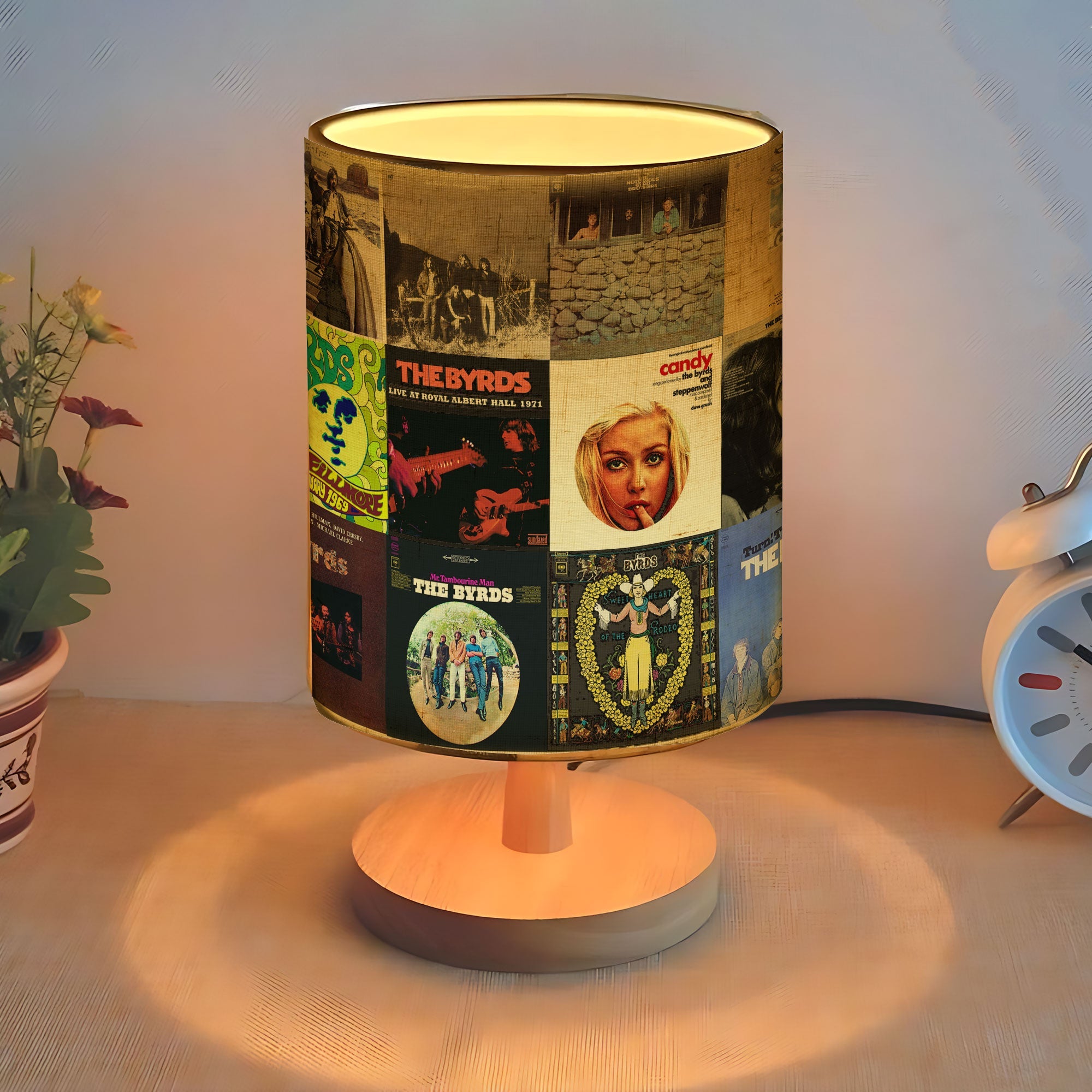 The Byrds Album Art Table Lamp Classic Folk Rock Decorative Light
