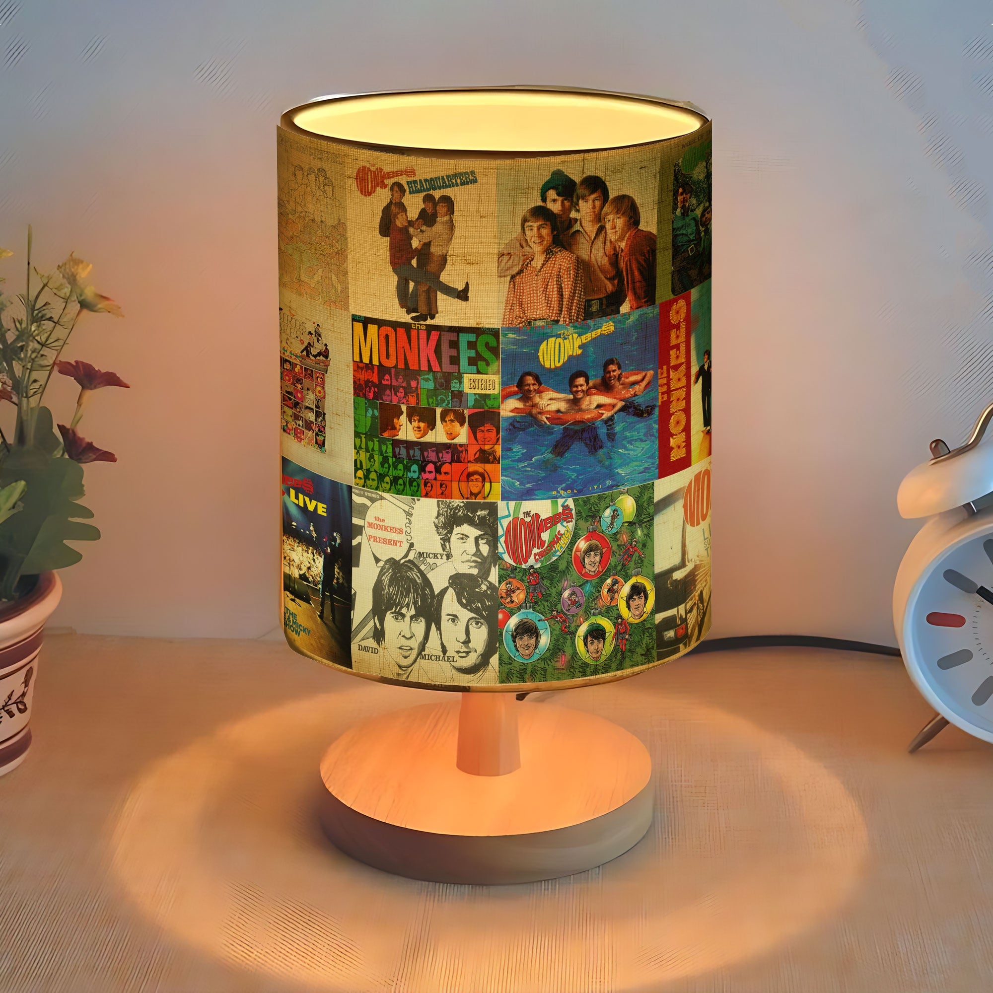 The Monkees Albums Lamp 60s Pop Rock Nostalgia Table Light
