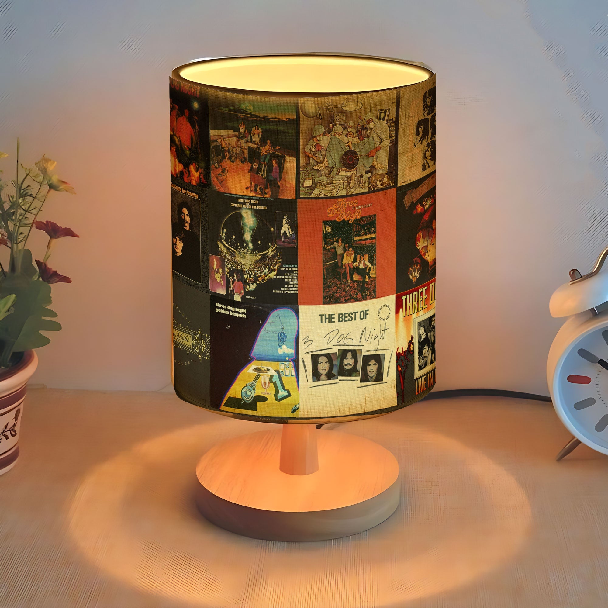 Three Dog Night Album Cover Lamp Classic Rock Nostalgia Home Decor