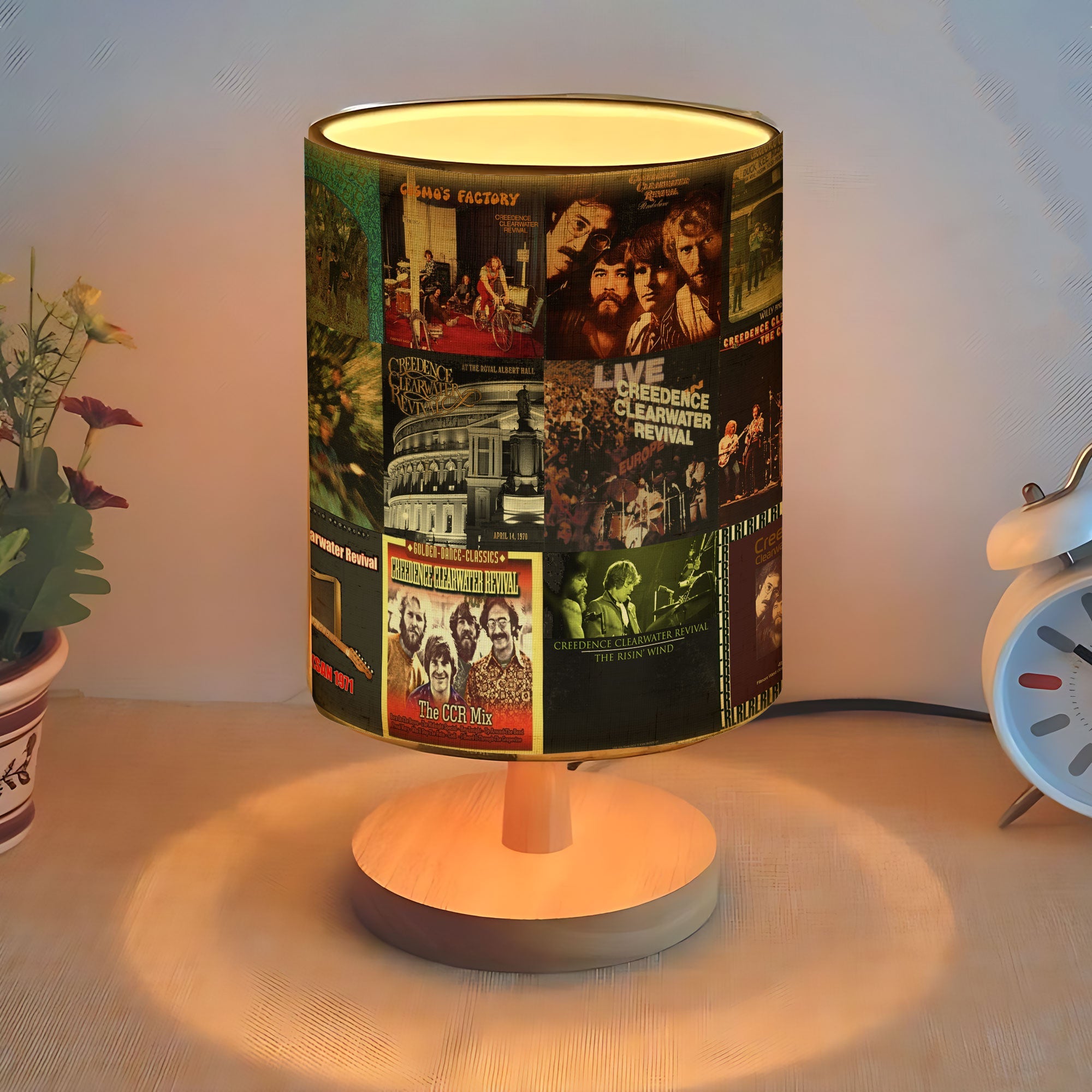 Creedence Clearwater Revival Fabric Lamp Classic Album Art Collage