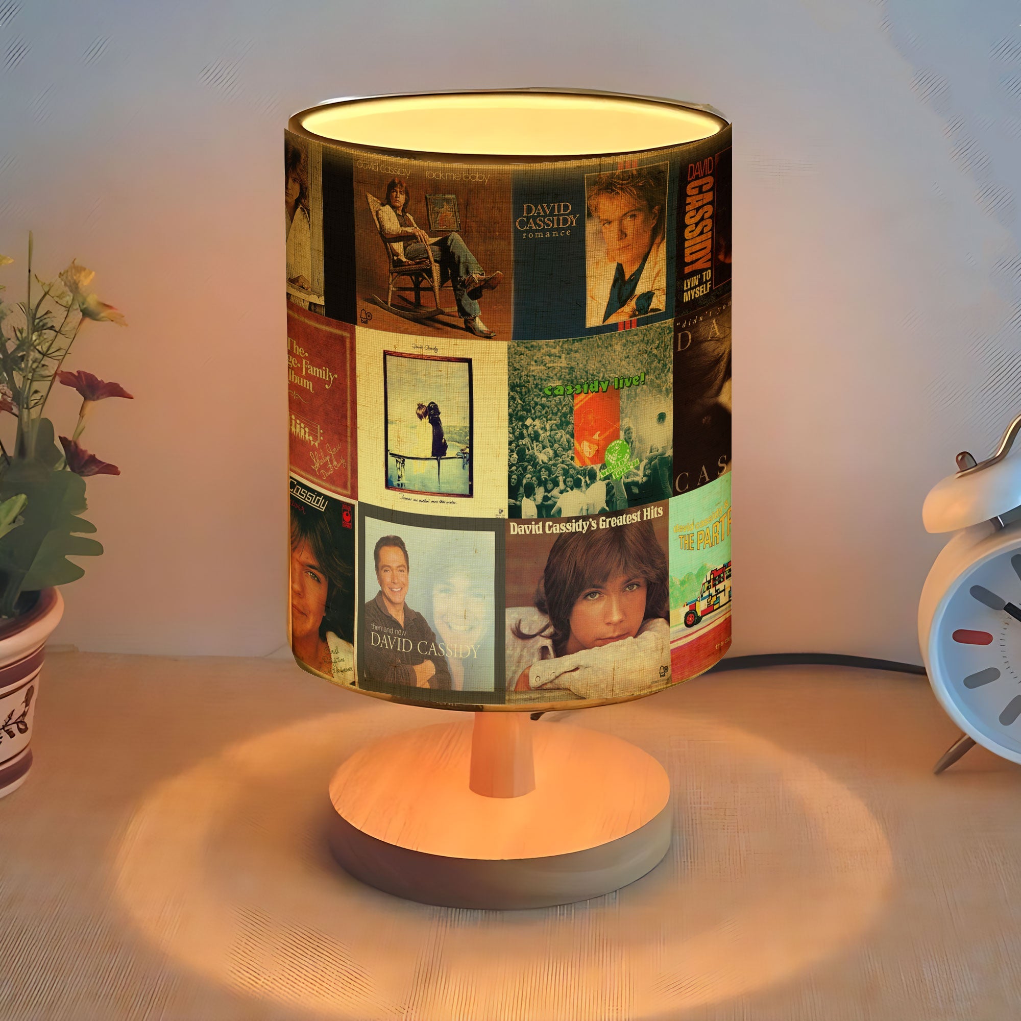 David Cassidy Fabric Lamp A Warm Tribute for Music Lovers