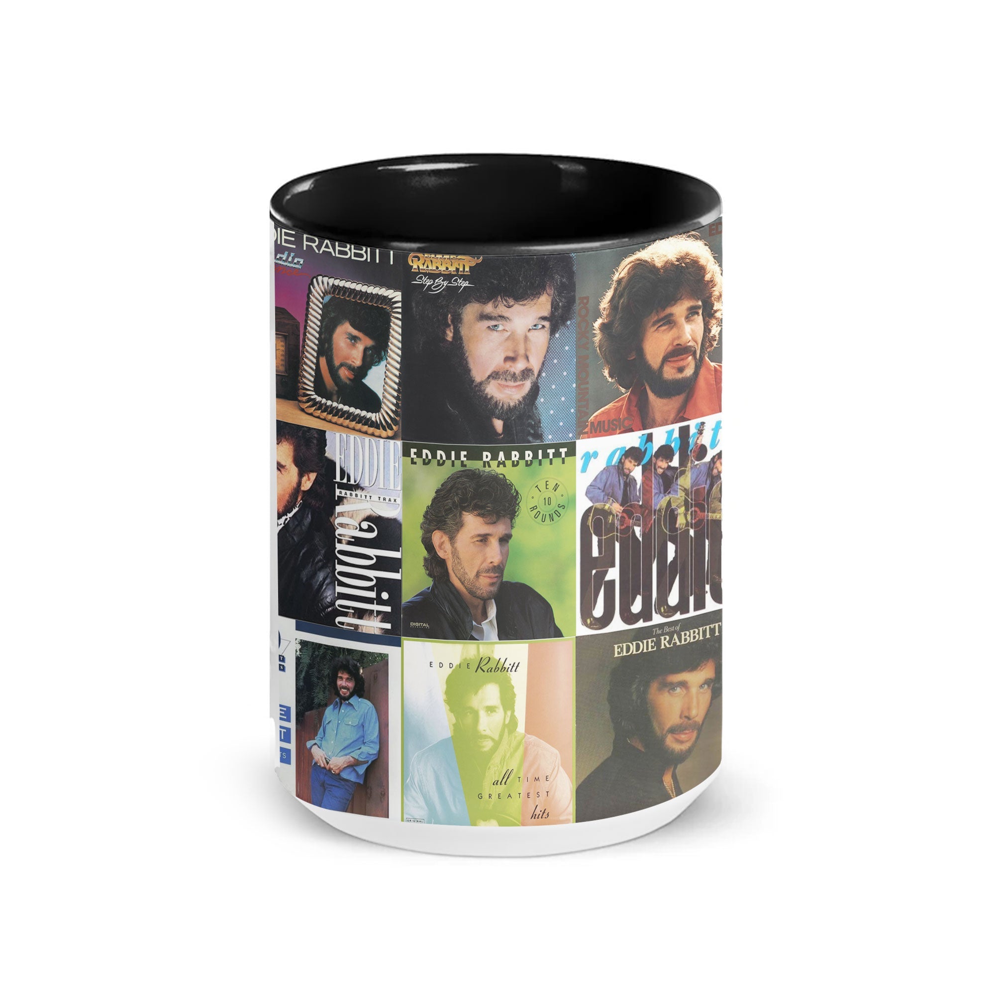 Eddie Rabbitt Accent Mug Classic Album Cover Collage Gift