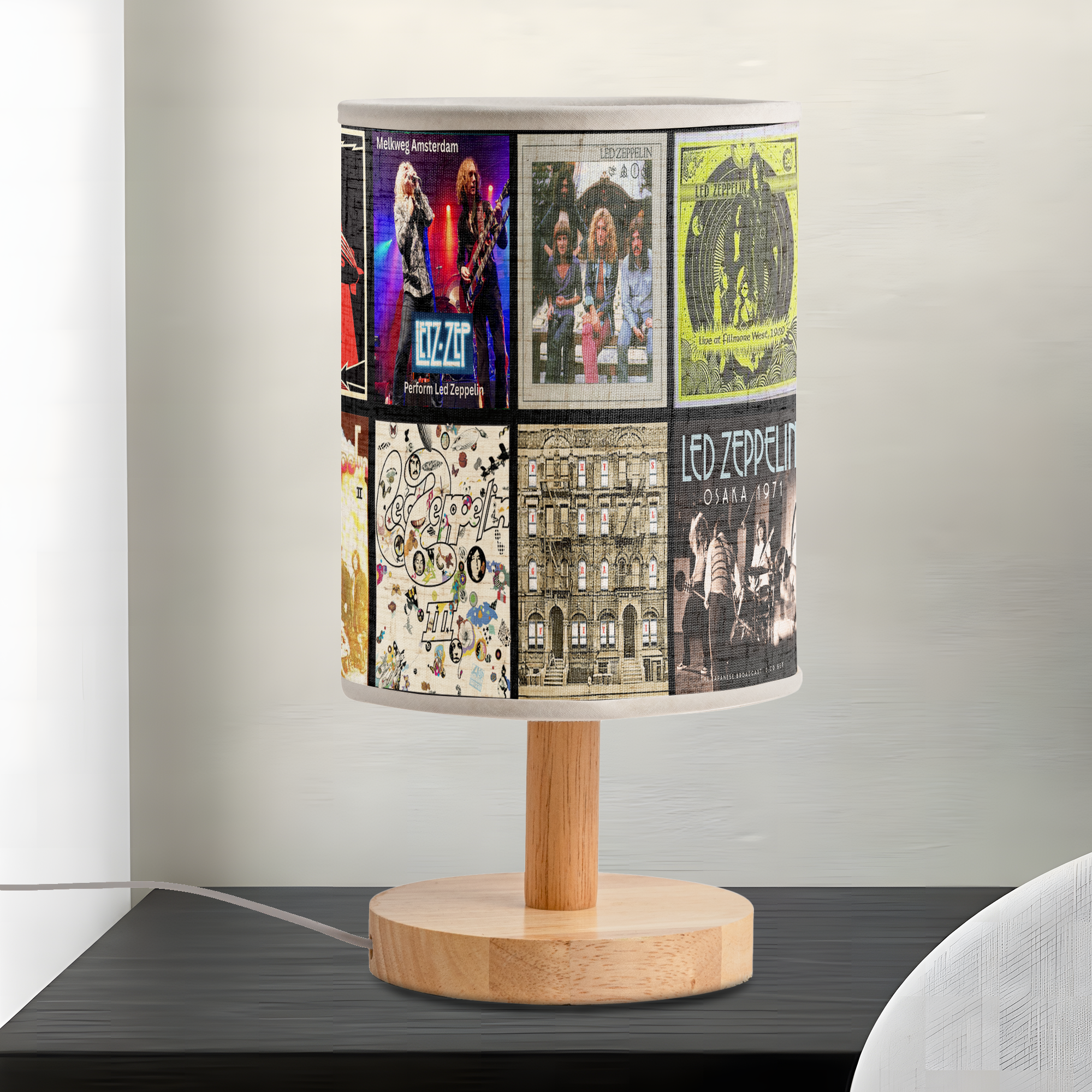 Led Zeppelin Album Art Lamp Rock Legend Glow
