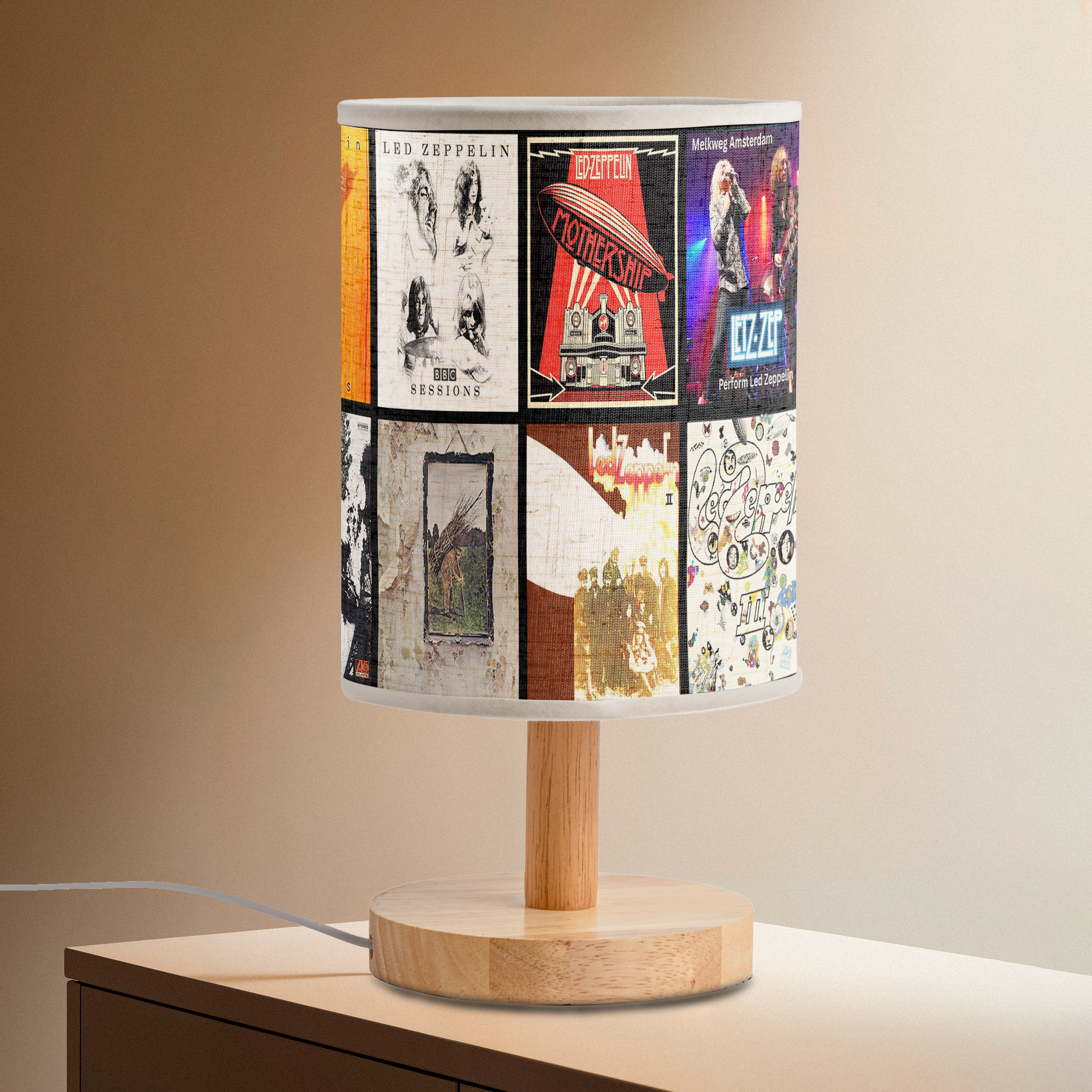 Led Zeppelin Album Art Lamp Rock Legend Glow