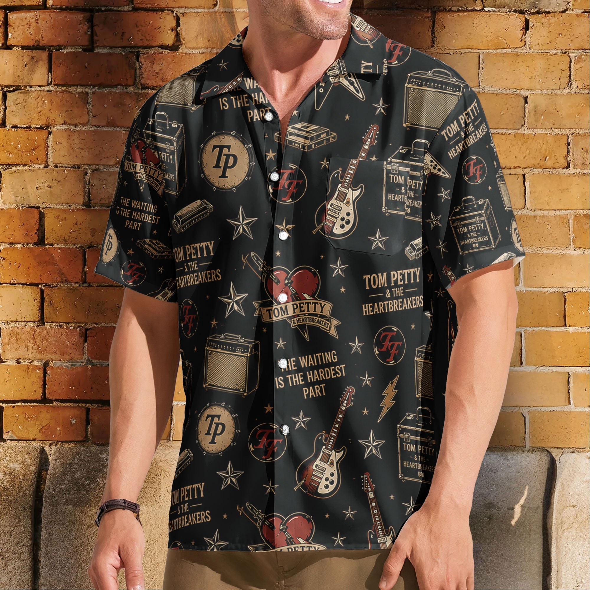 Tom Petty & The Heartbreakers Rock ‘N’ Roll Hawaiian Shirt – Retro Music Album Art Inspired Unisex Shirt