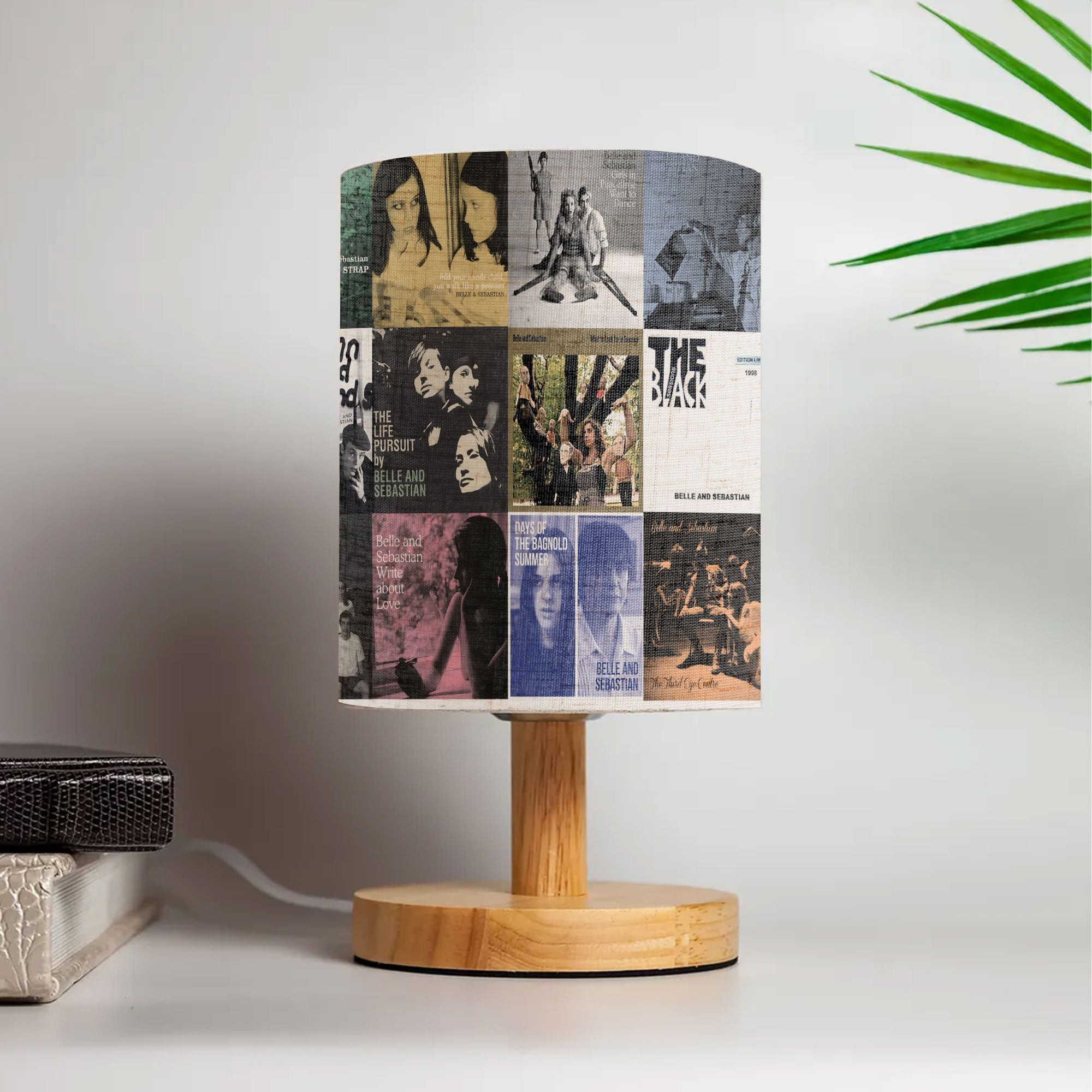 Belle and Sebastian Album Collage Fabric Lamp Indie Pop Aesthetic Light
