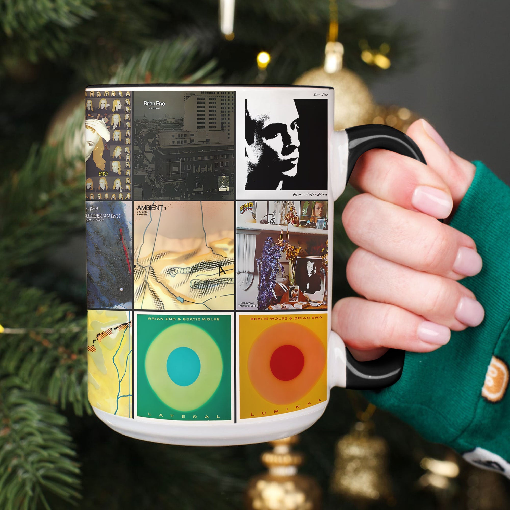 Brian Eno Accent Mug Ambient Legend Album Collage Gift