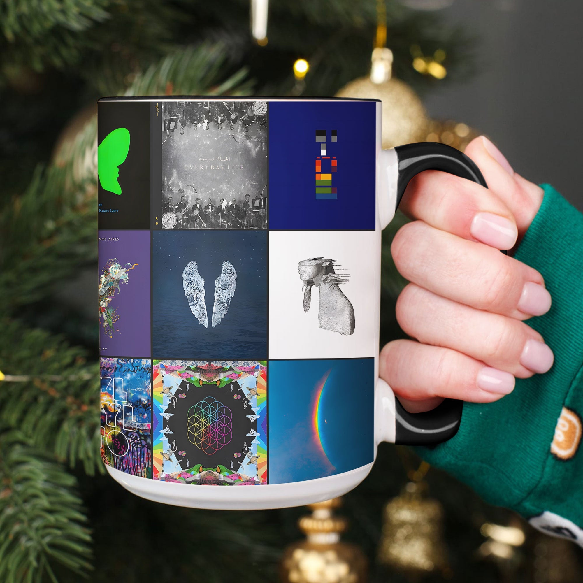 Coldplay Accent Mug Classic Album Cover Collage Gift