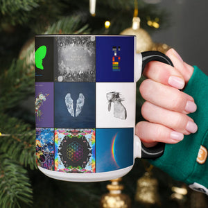 Coldplay Accent Mug Classic Album Cover Collage Gift