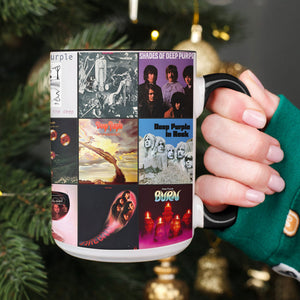 Deep Purple Accent Mug Classic Rock Album Cover Collage Gift