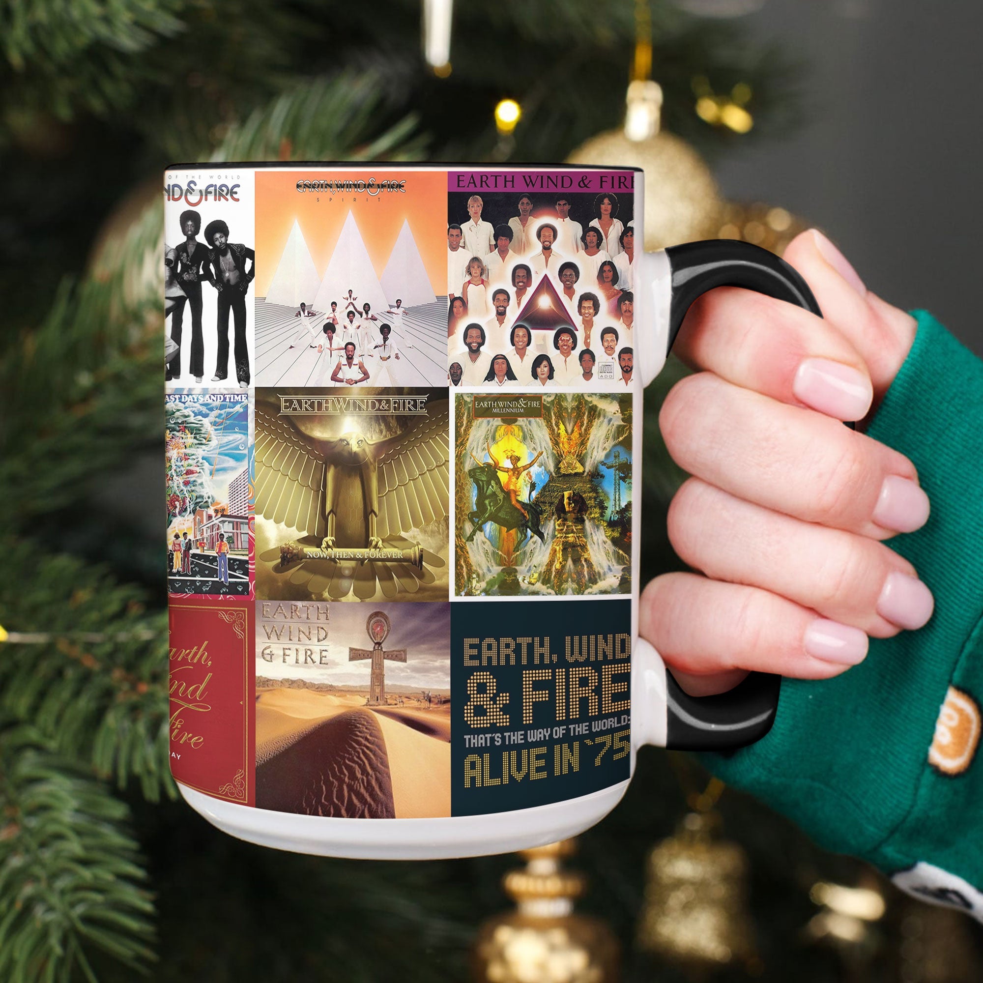 Earth, Wind & Fire Accent Mug Iconic Album Cover Collage Gift