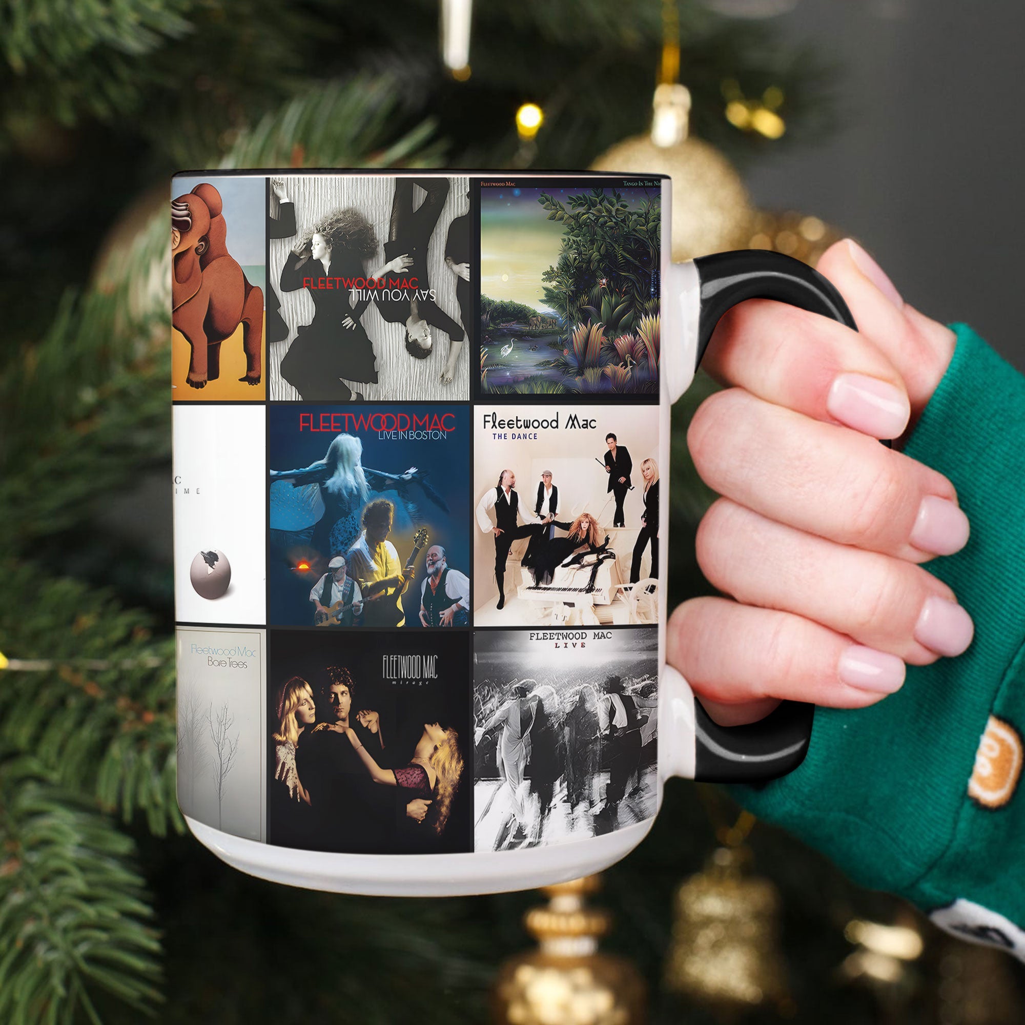 Fleetwood Mac Accent Mug Classic Album Cover Collage Gift for Rock Music Lovers