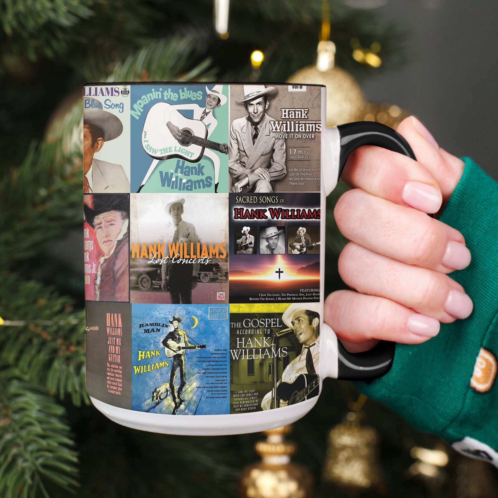 Hank Williams Accent Mug Country Music Legend Album Collage Gift