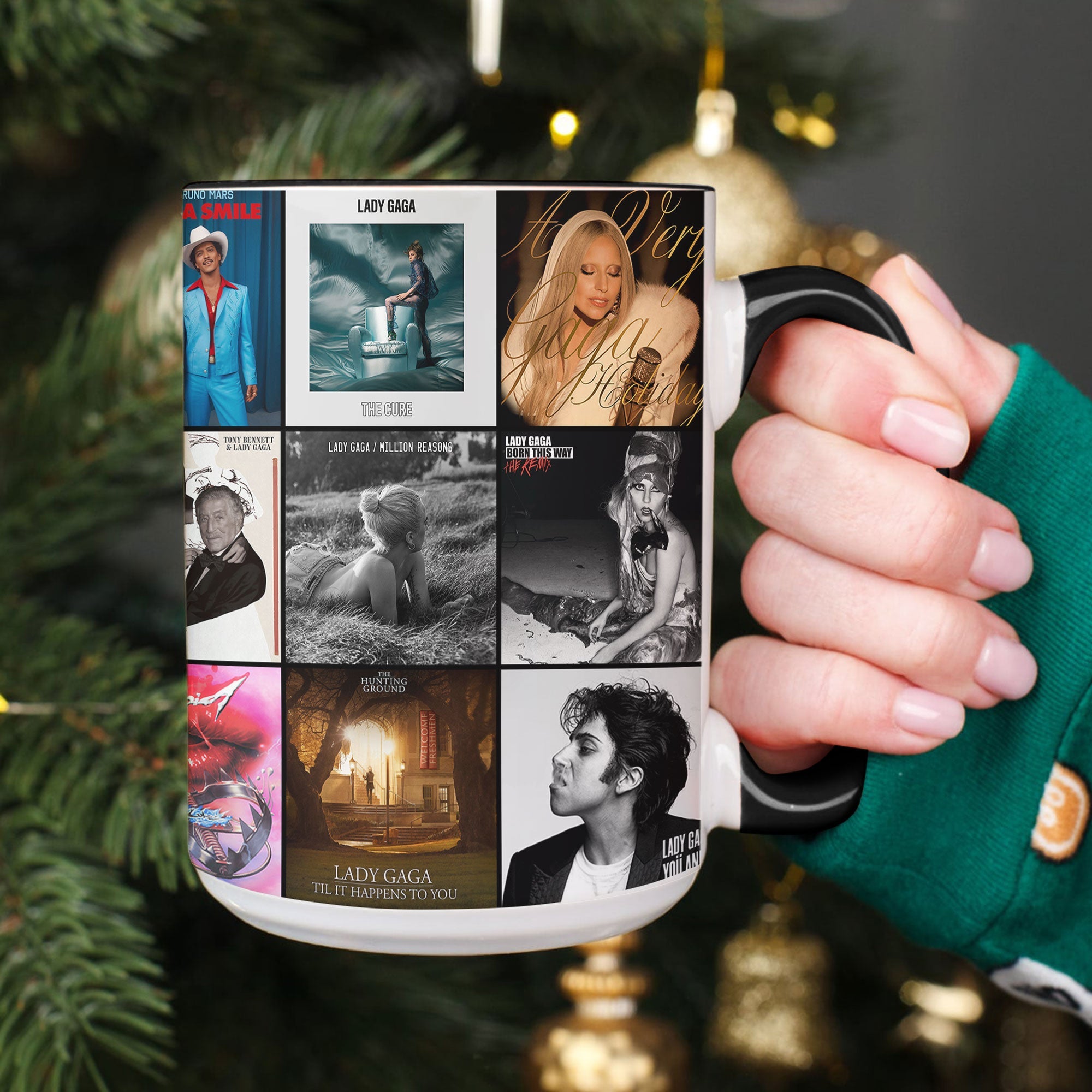 Lady Gaga Accent Mug Iconic Album Cover Collage Gift
