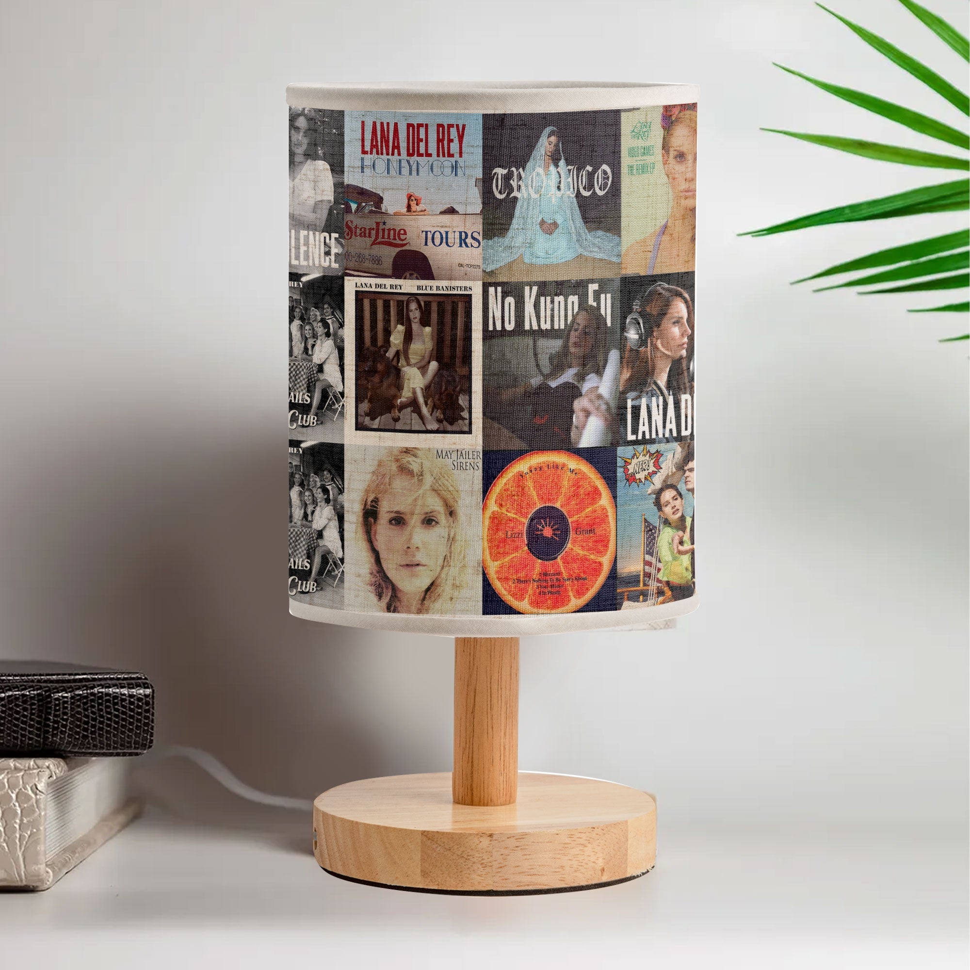 Lana Del Rey Albums Fabric Lamp Dreamy Vintage - Inspired Table Light