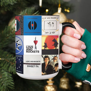 Love and Rockets Accent Mug Album Cover Collage Gift