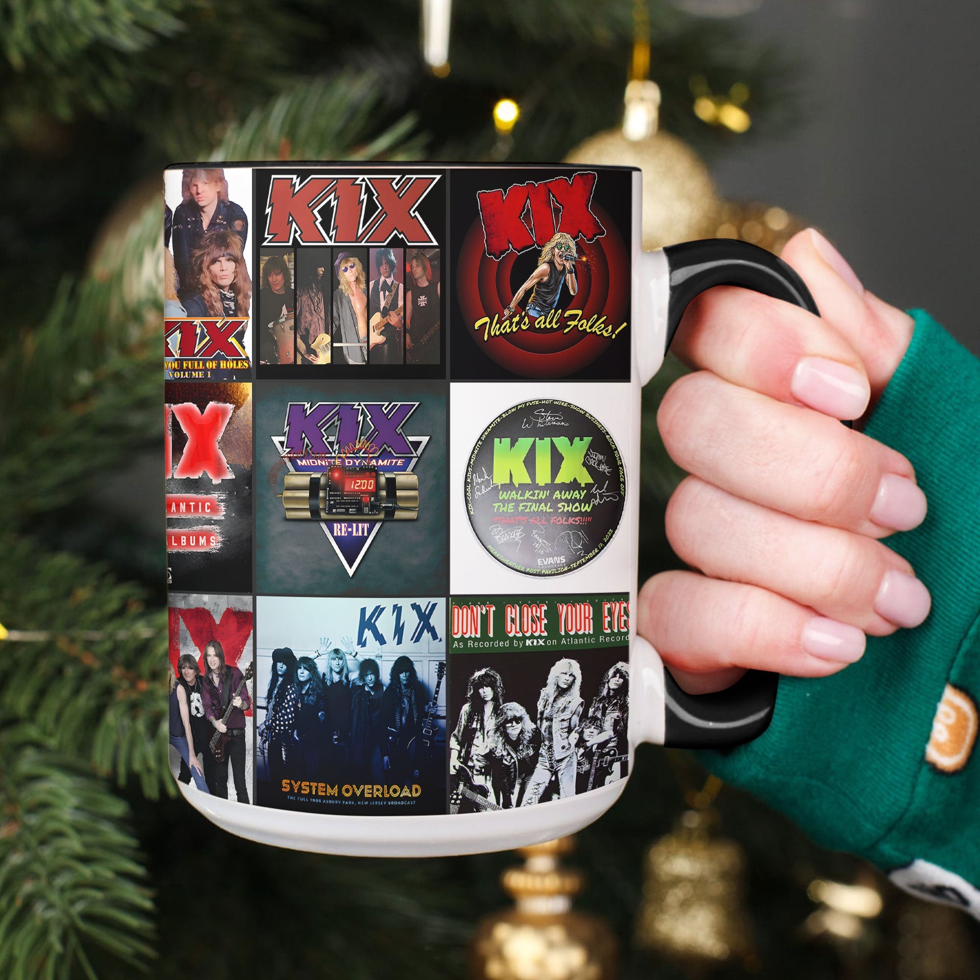 Kix Accent Mug Hard Rock Album Cover Collage Gift