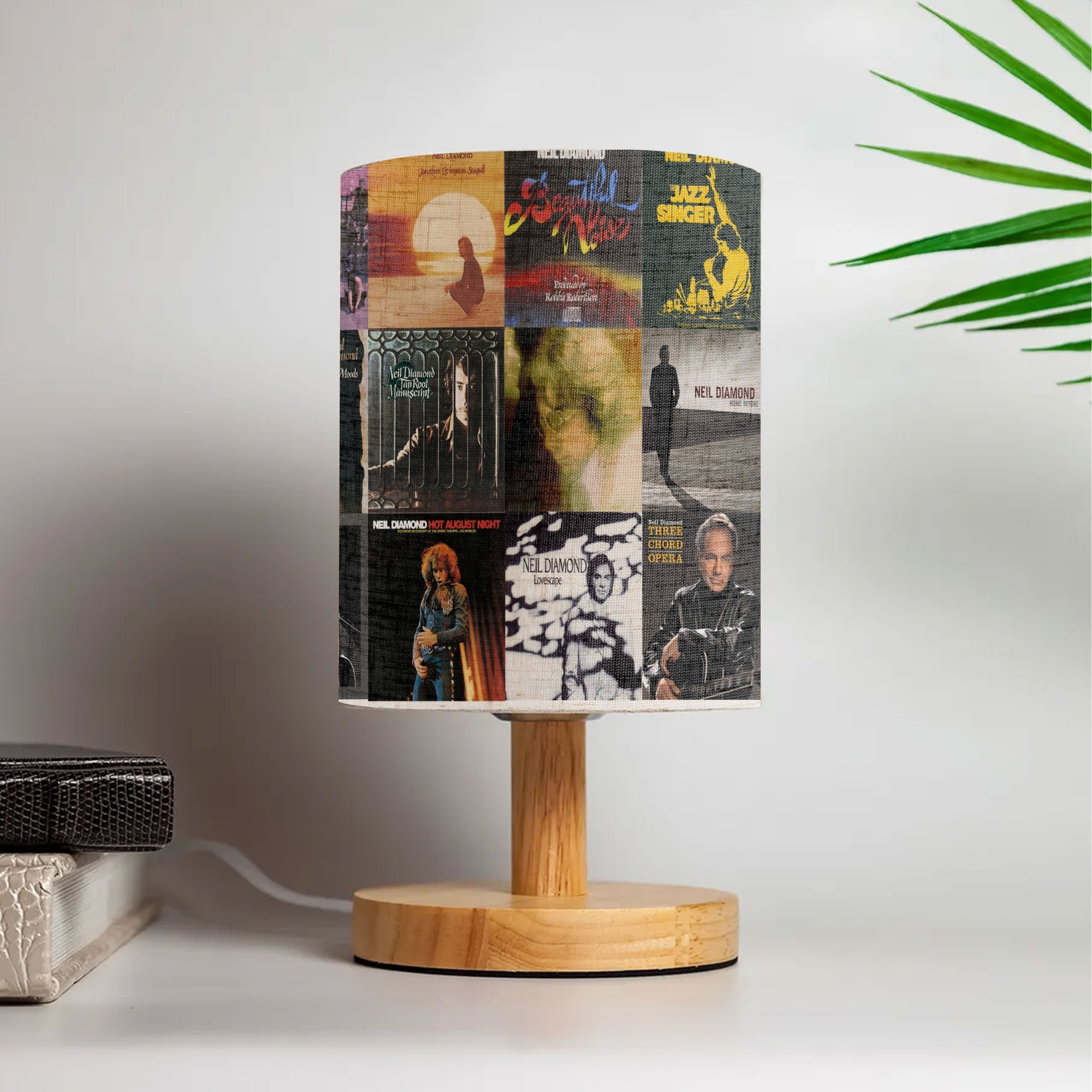 Neil Diamond Albums Fabric Lamp A Beautiful Noise for the Soul