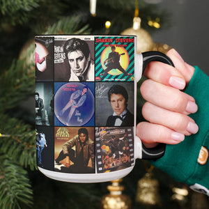 Shakin’ Stevens Accent Mug Retro Album Collage Tribute