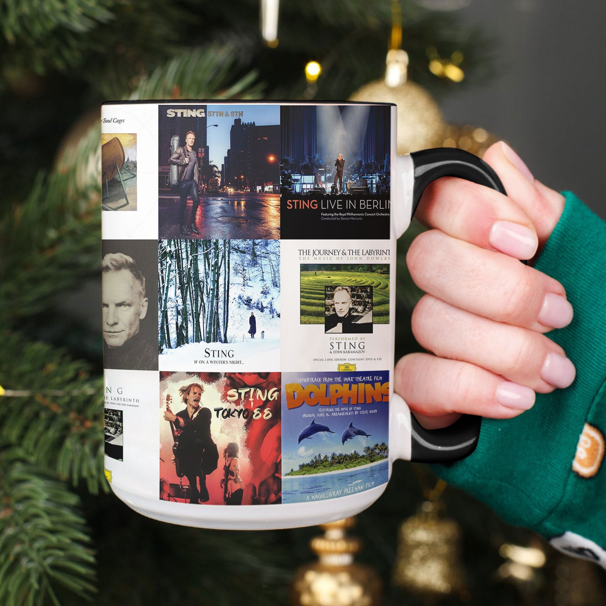 Sting Accent Mug Classic Album Cover Collage Gift for Music Lovers