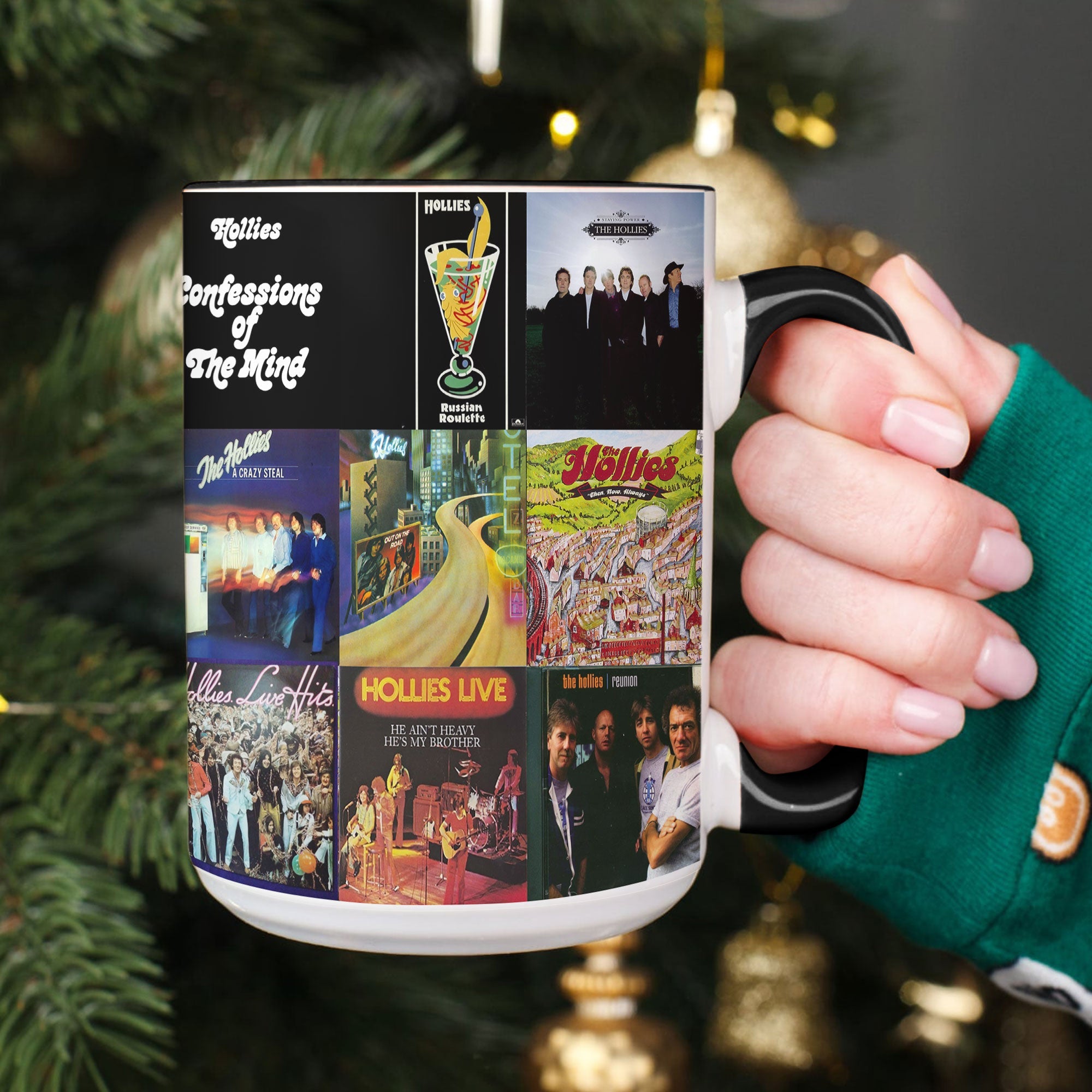 The Hollies Accent Mug Classic Harmony-Rock Album Collage Gift