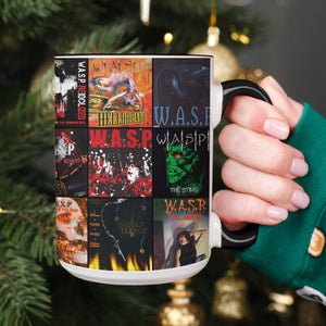 W.A.S.P. Accent Mug Heavy Metal Classics Album Collage Gift
