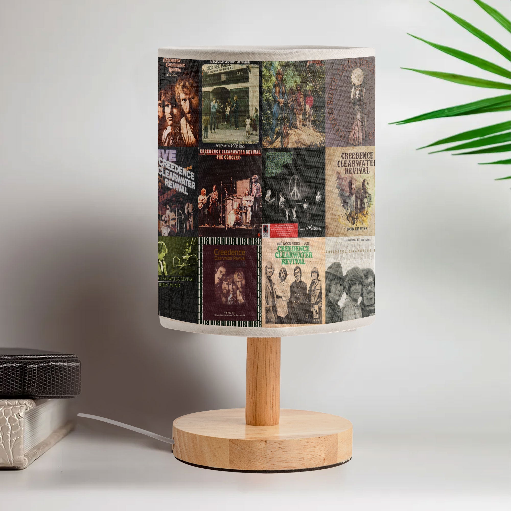 Creedence Clearwater Revival Fabric Lamp Classic Album Art Collage