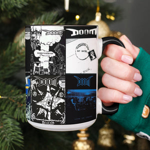 Doom Accent Mug Classic Crust Punk Album Collage Gift
