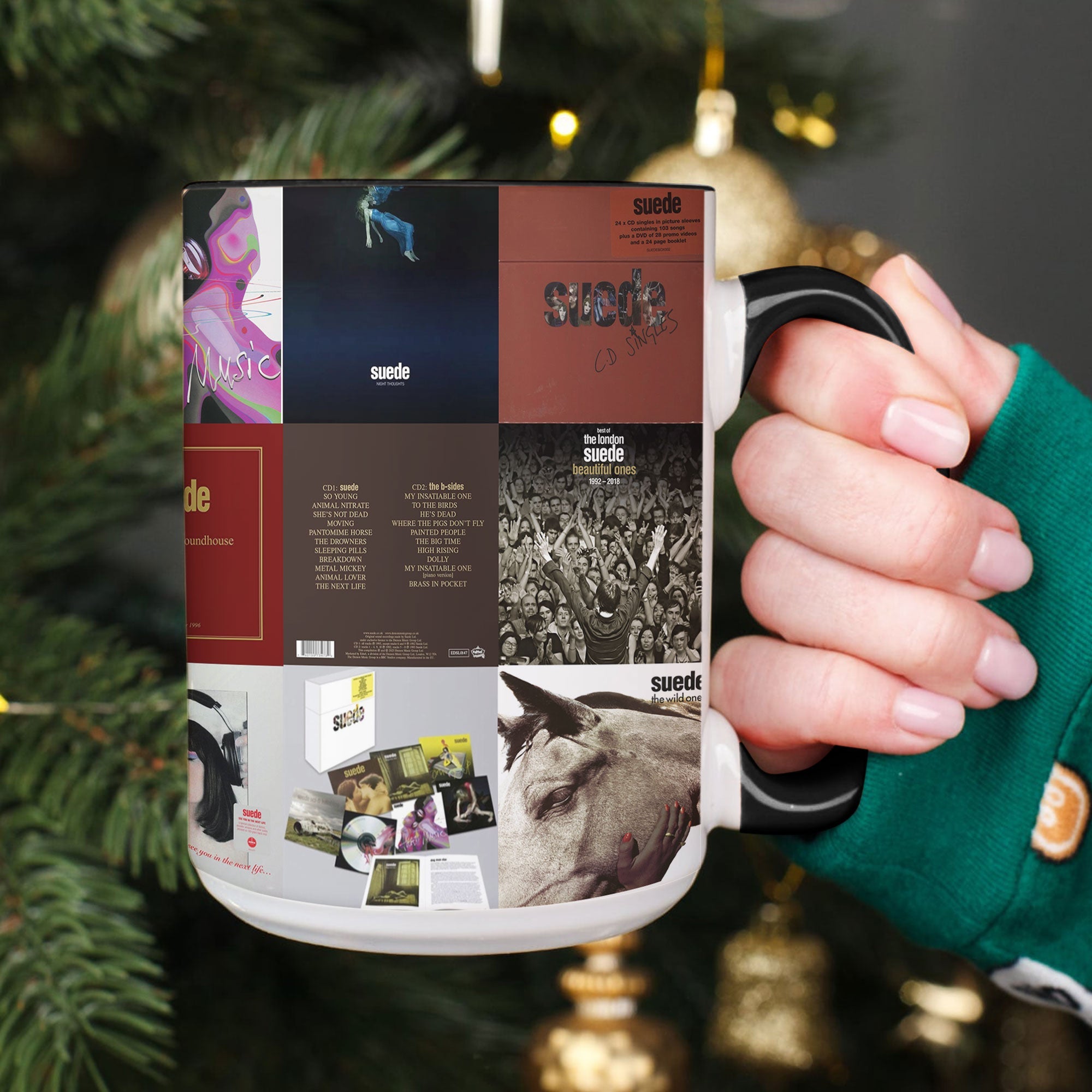 Suede Accent Mug Britpop Icons Album Cover Collage Gift