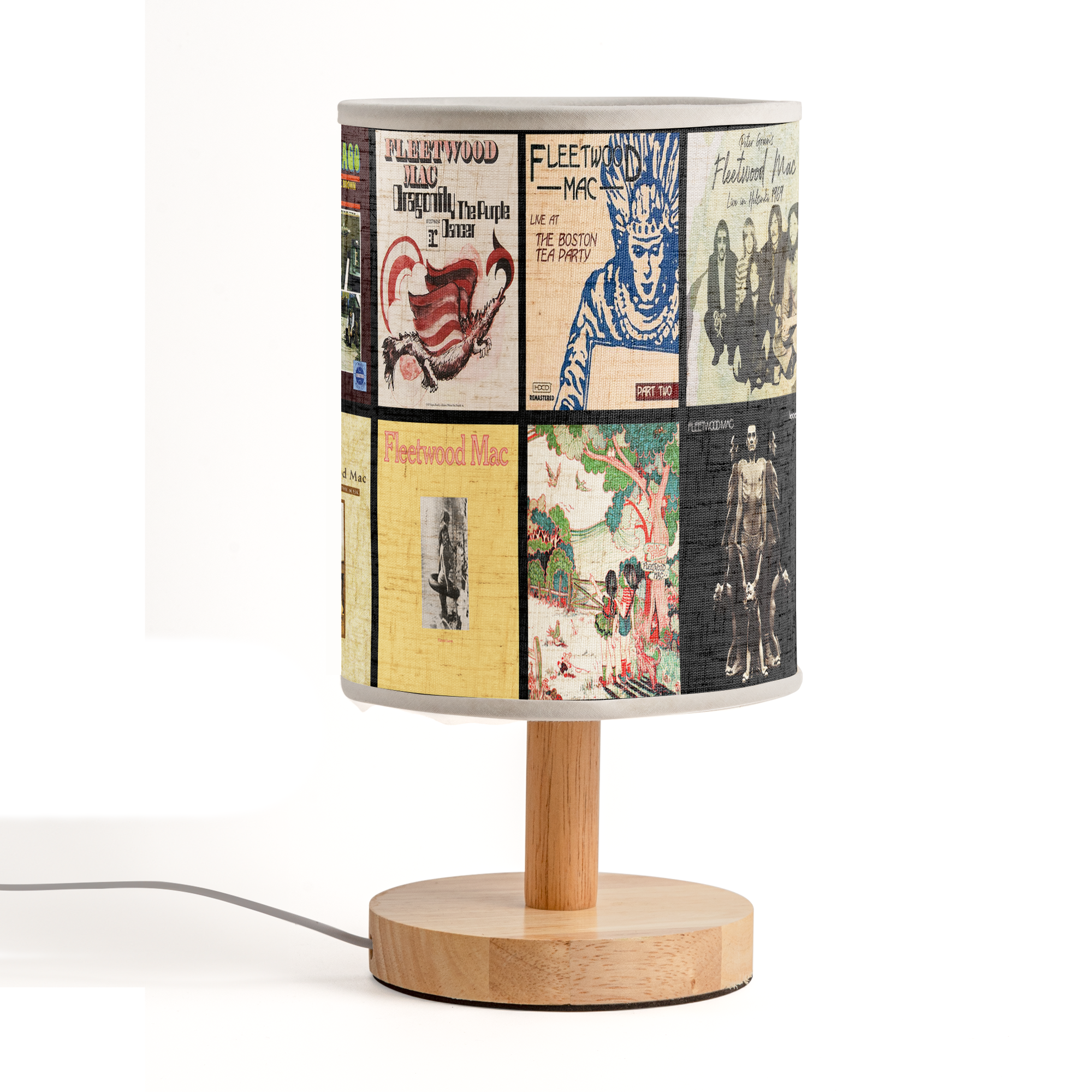 Fleetwood Mac Album Cover Fabric Lamp Vintage Rock Home Décor