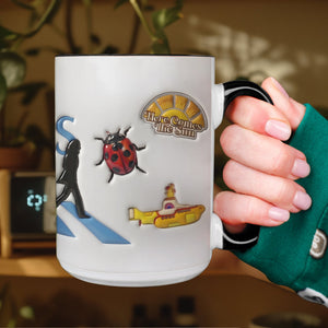 The Beatles Abbey Road Accent Mug Classic Crosswalk Silhouette Coffee Cup