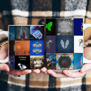 Coldplay Accent Mug Classic Album Cover Collage Gift