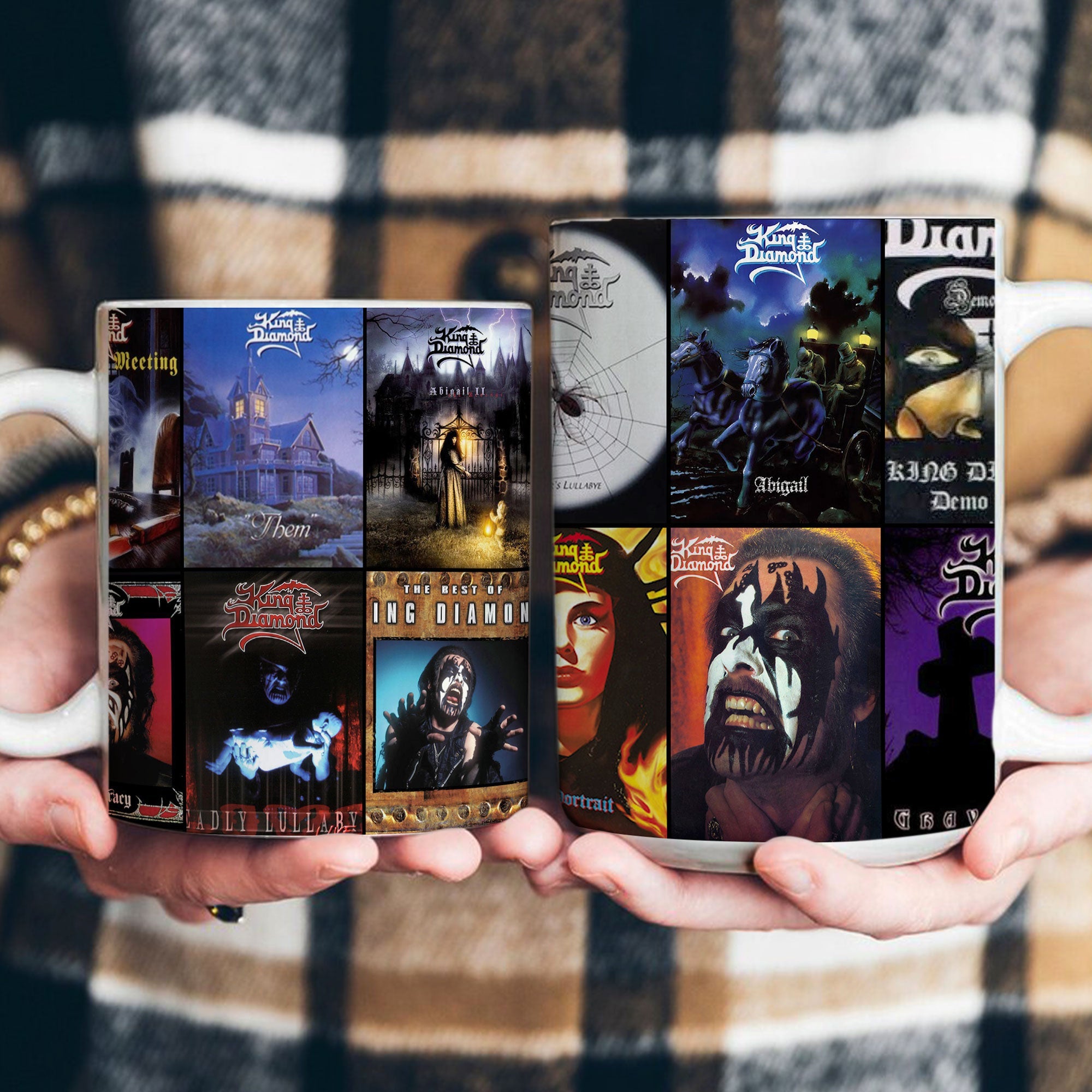 King Diamond Accent Mug Heavy Metal Album Cover Collage Gift