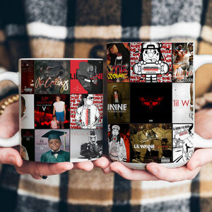Lil Wayne Accent Mug Album Cover Collage for Hip-Hop Fans