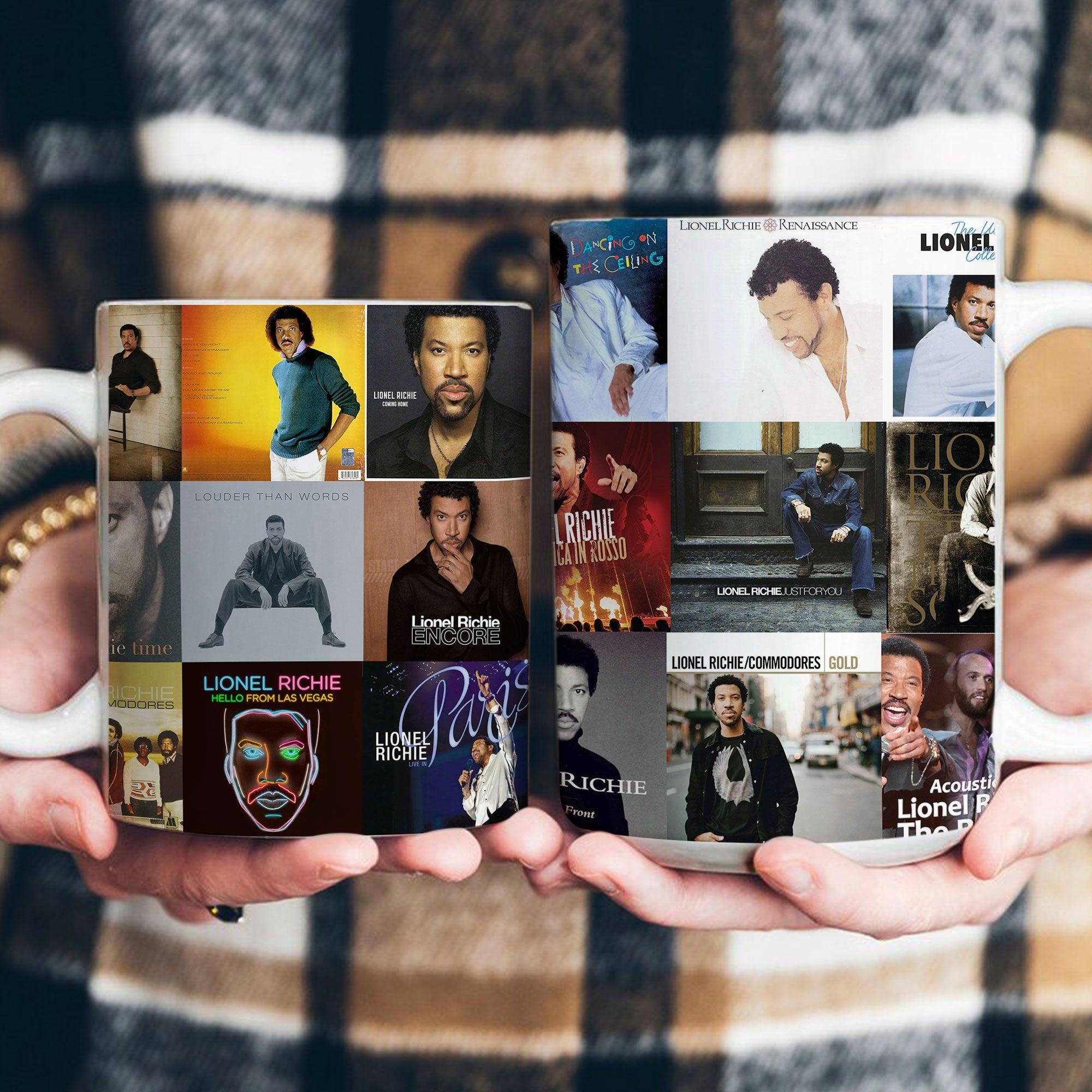 Lionel Richie Accent Mug Soulful Classics Album Cover Collage Gift