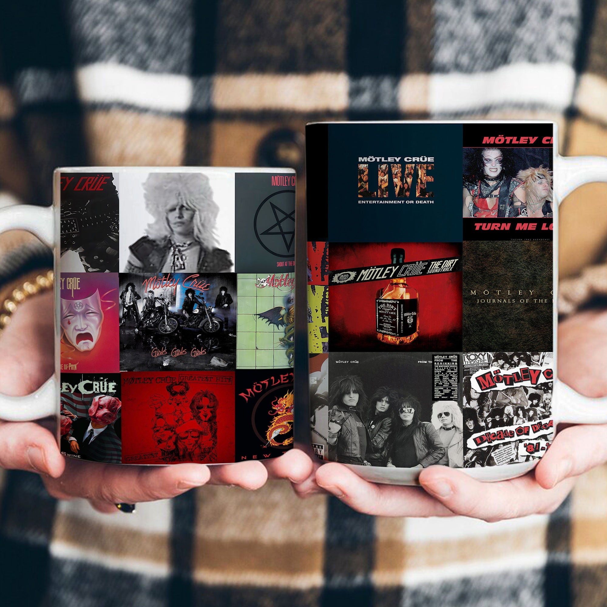 Mötley Crüe Accent Mug Classic Hard Rock Album Collage Gift