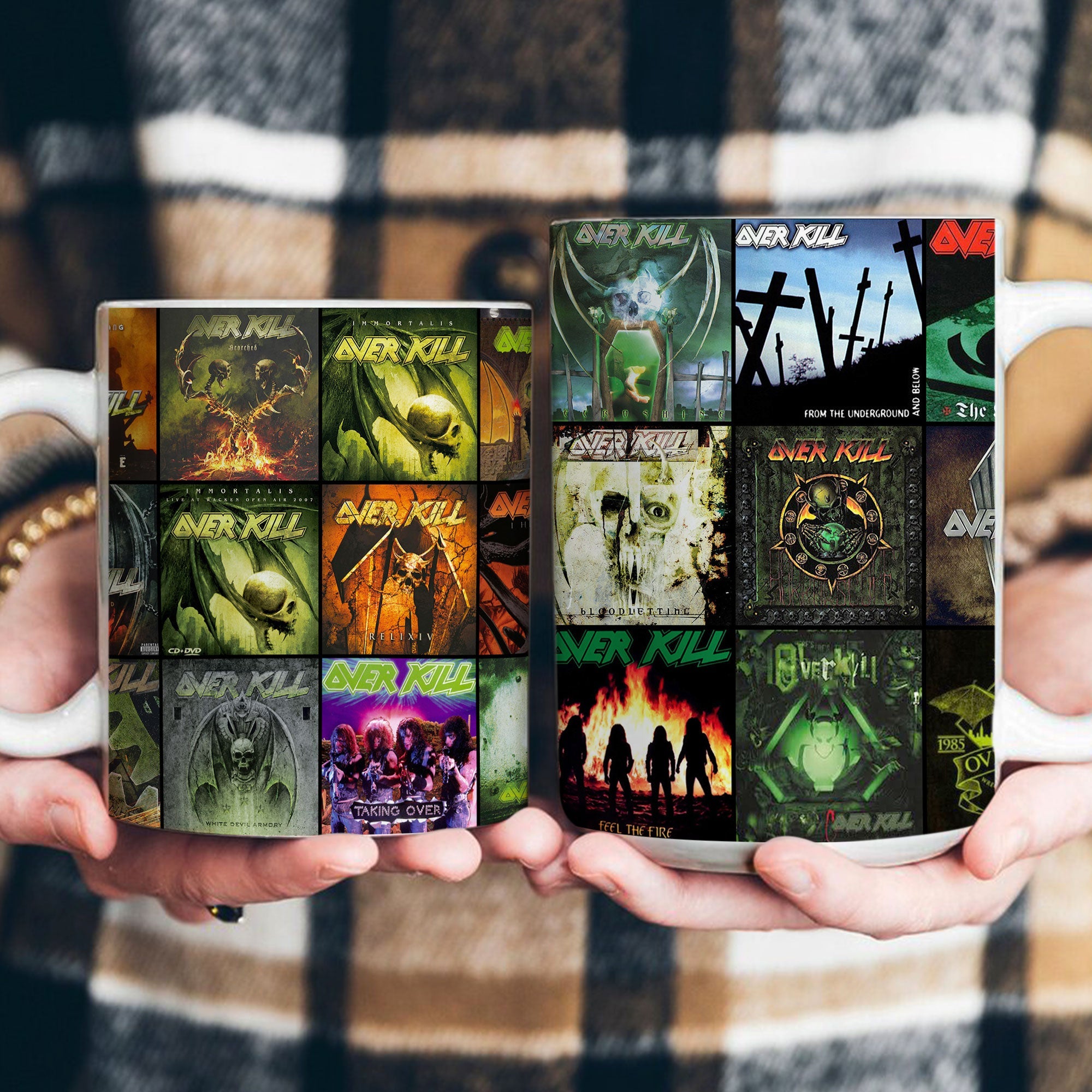 Overkill Accent Mug Thrash Metal Legends Album Collage Gift