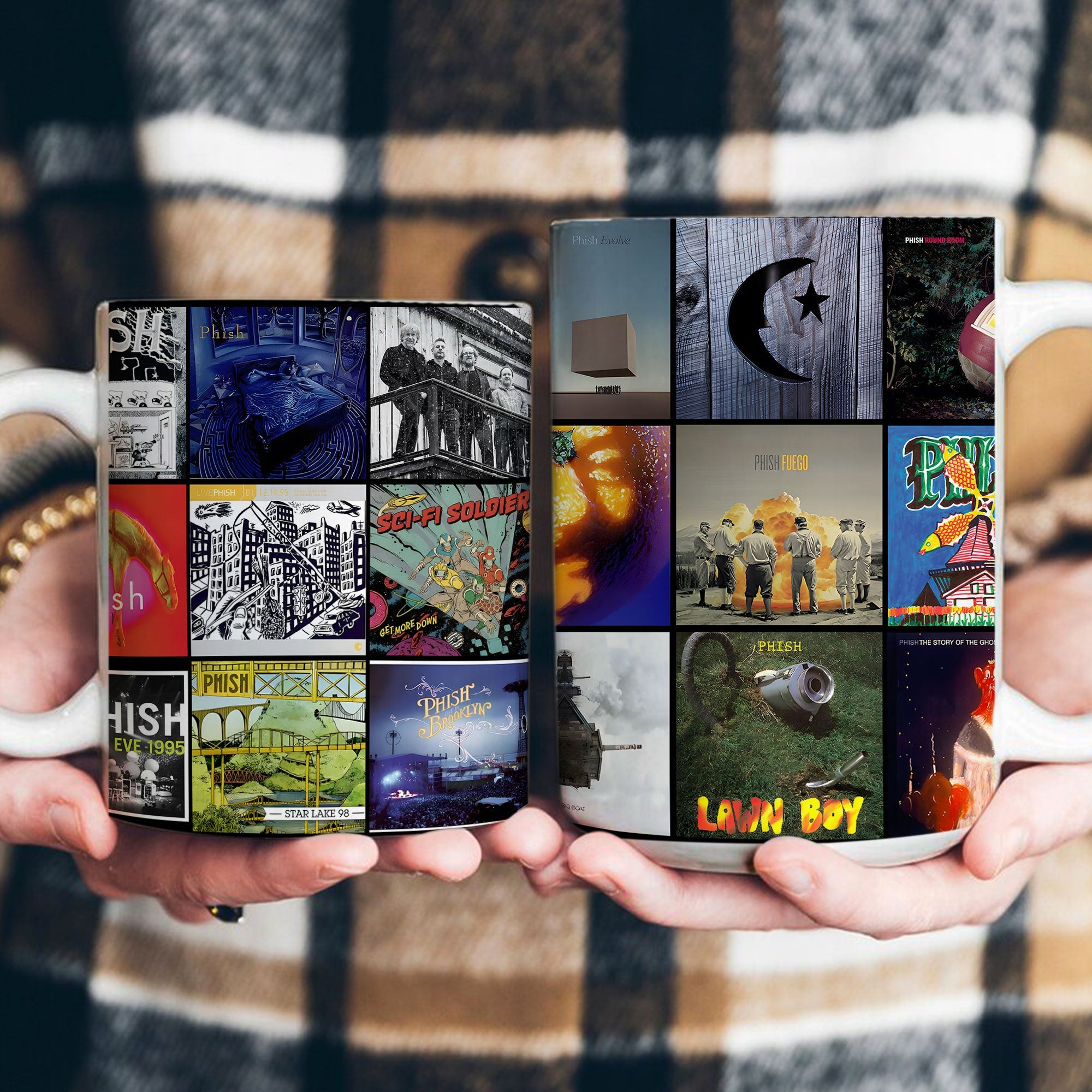 Phish Accent Mug Classic Album Cover Collage Gift for Jam Band Fans