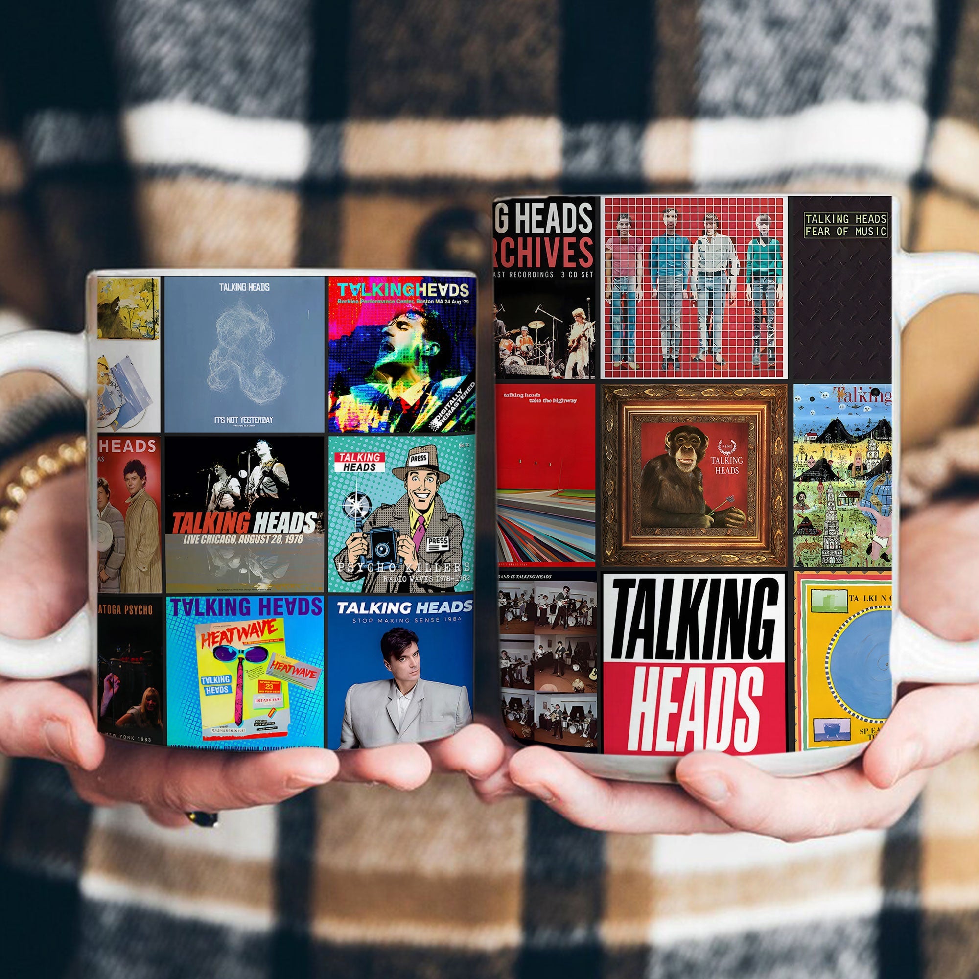 Talking Heads Accent Mug Classic Album Cover Collage Gift